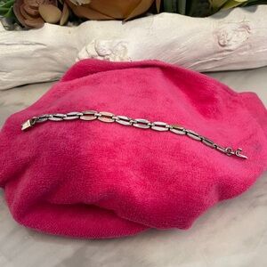 Gorgeous! Wide Link Sterling Silver Bracelet 7.5”